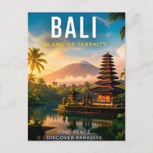 🌺 Bali Indonesien Tropisches Dekor 🌴 Postkarte