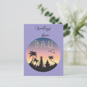 Bali Island Tourismus Zeichen Postkarte