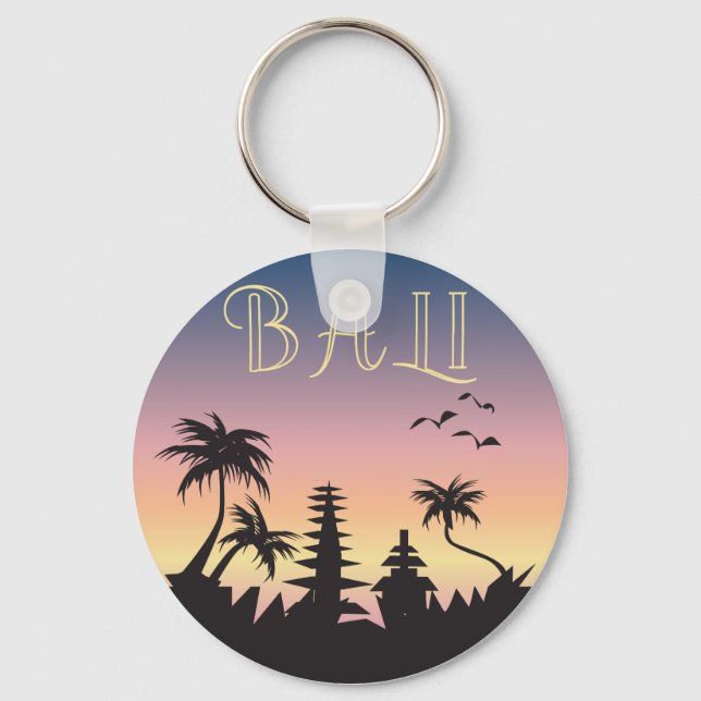 Bali Island Tourismus Zeichen Schlüsselanhänger (Vorderseite)