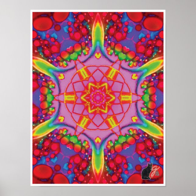 Bali Kinetic Collage Kaleidoscope Poster (Devant)