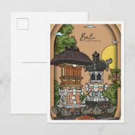 Bali Land Gottes Indonesien Reise Postkarte