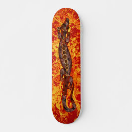 BALI lizard red | Feuerroter Spritzer Skateboard