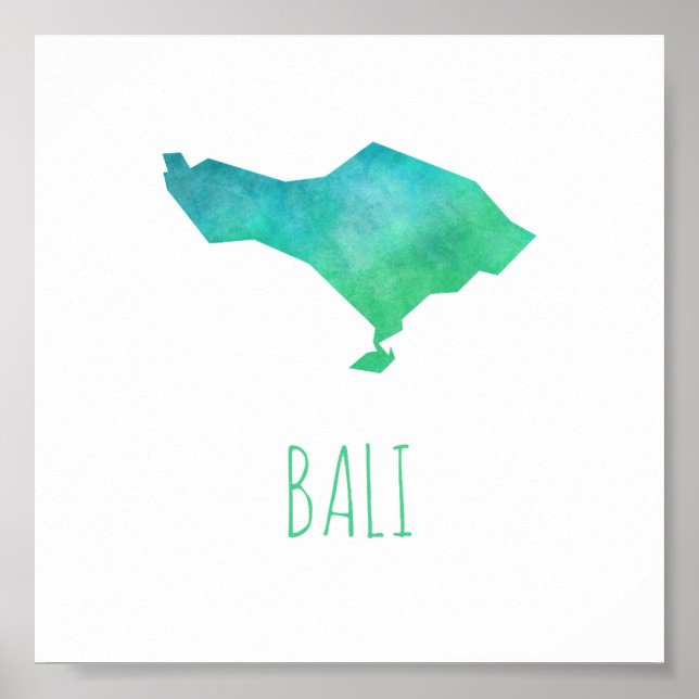 Bali Map Poster (Vorne)