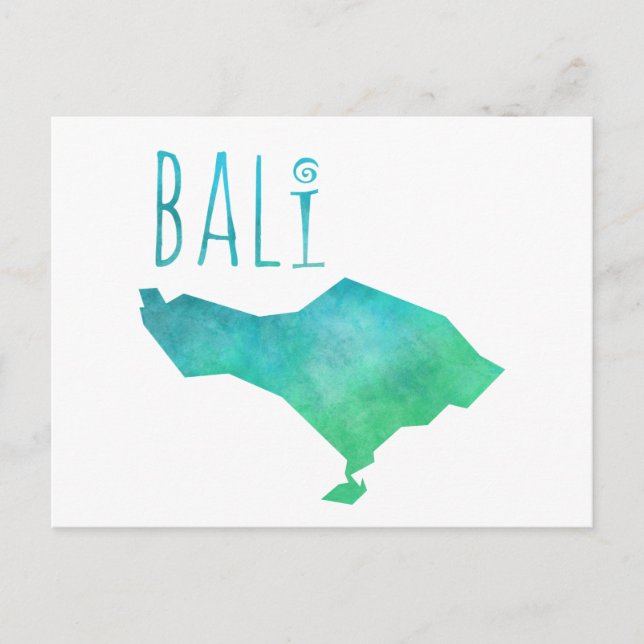 Bali Map Postkarte (Vorderseite)