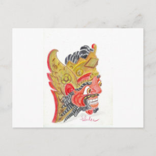 Bali-Maske Postkarte