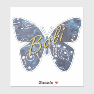 Bali Nights Batik Butterfly-Aufkleber Aufkleber