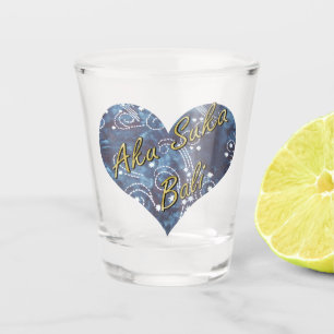 Bali Nights Batik Herz Schnapsglas