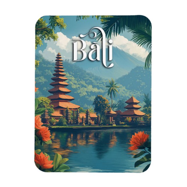 Bali Paradies: Majestic Mount Meru Magnet (Vertikal)