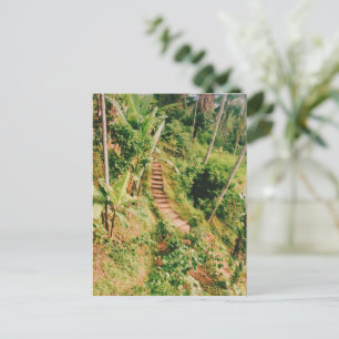 Bali Regenwaldtreppe Feiertagspostkarte