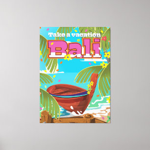 Bali-Reiseplakat. Leinwanddruck