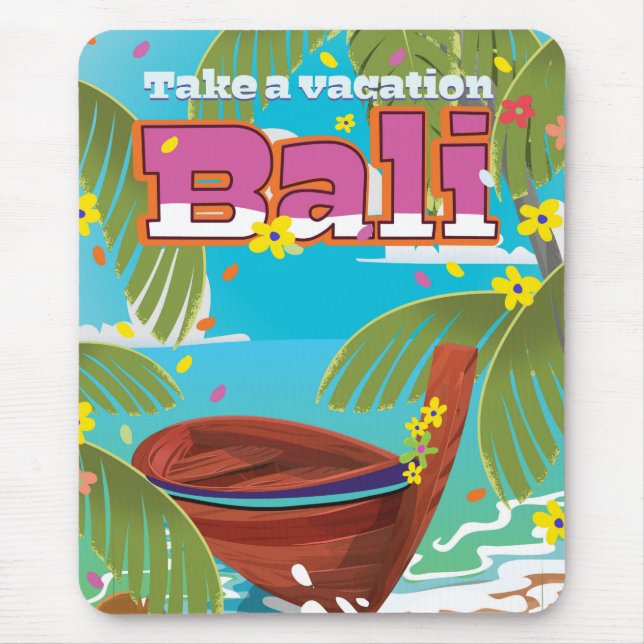Bali-Reiseposter. Mousepad (Vorne)