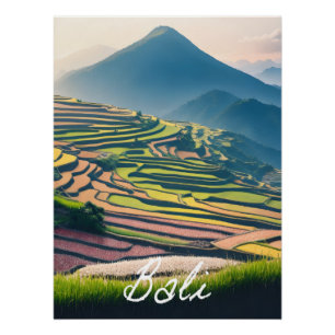 Bali-Reisterrassen-Reiseposter Poster