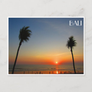 Bali-Sonnenuntergang Postkarte