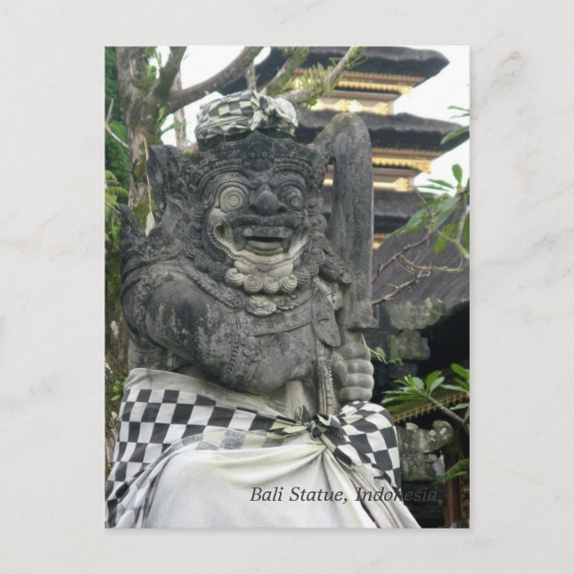 Bali Statue Postcard Postkarte (Vorderseite)