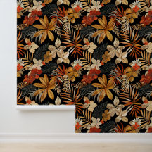 Bali Stil exotische Blume Blätter Luxus dunkle Far