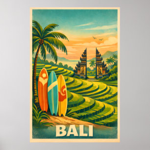 Bali-Tropen-Retro-Reise Poster