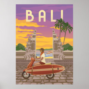 Bali Vintage Reiseposter Poster