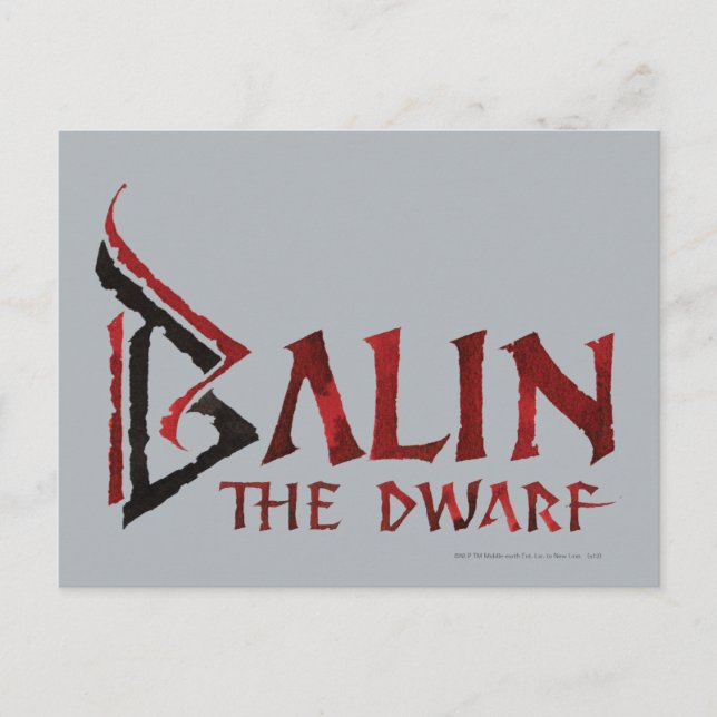 Balin Name Postkarte (Vorderseite)