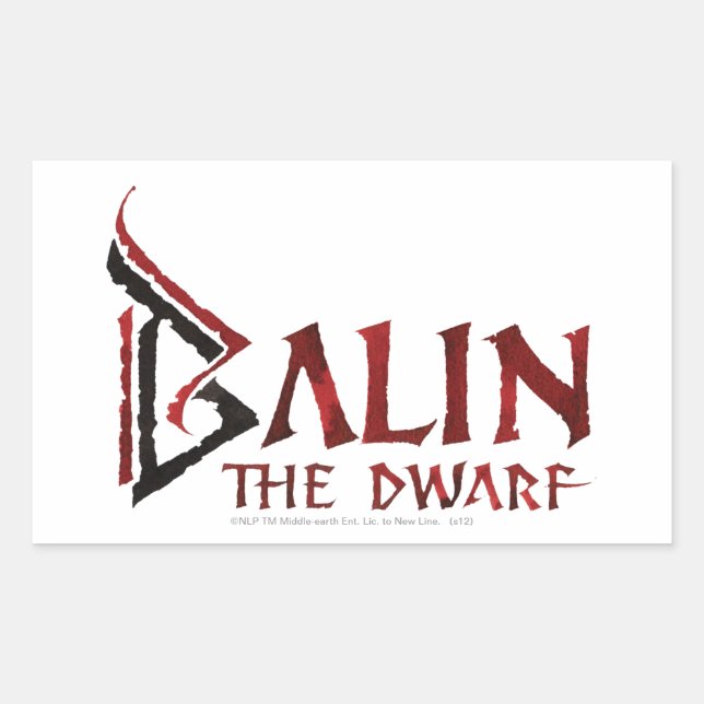 Balin Name Rechteckiger Aufkleber (Vorderseite)