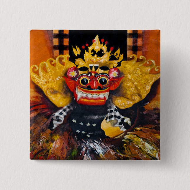 Balinese Barong Button (Vorderseite)