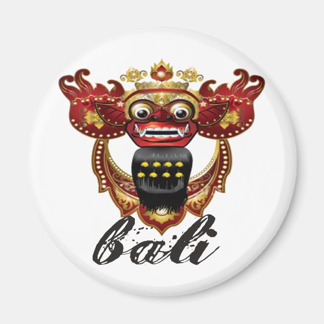 Balinese Barong Indonesia Souvenir Magnet (Vorne)