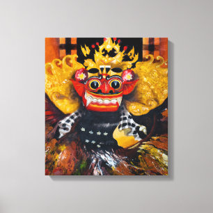 Balinese Barong Wrapped Canvas Leinwanddruck