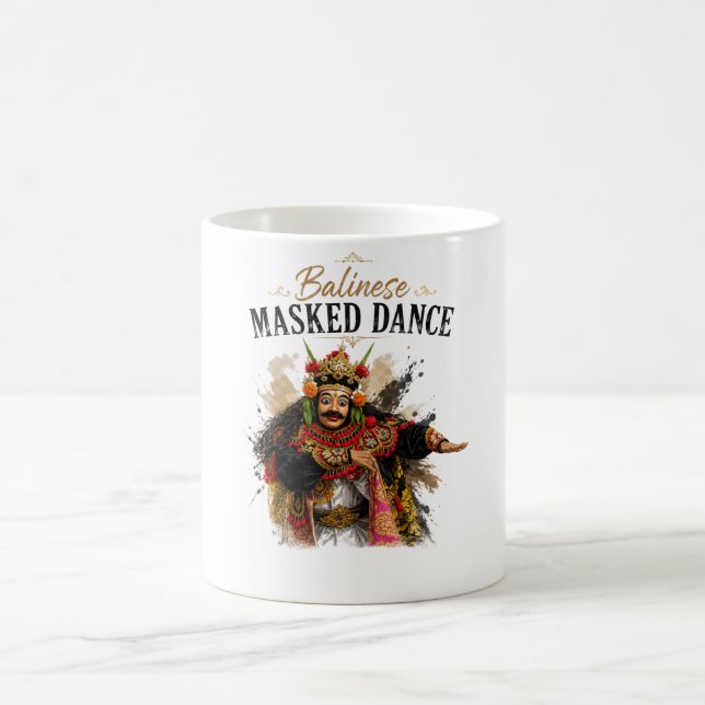 Balinese Masked Dance Mug Kaffeetasse (Mittel)