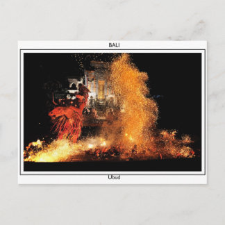 balinesische Feuertänzerin Postkarte