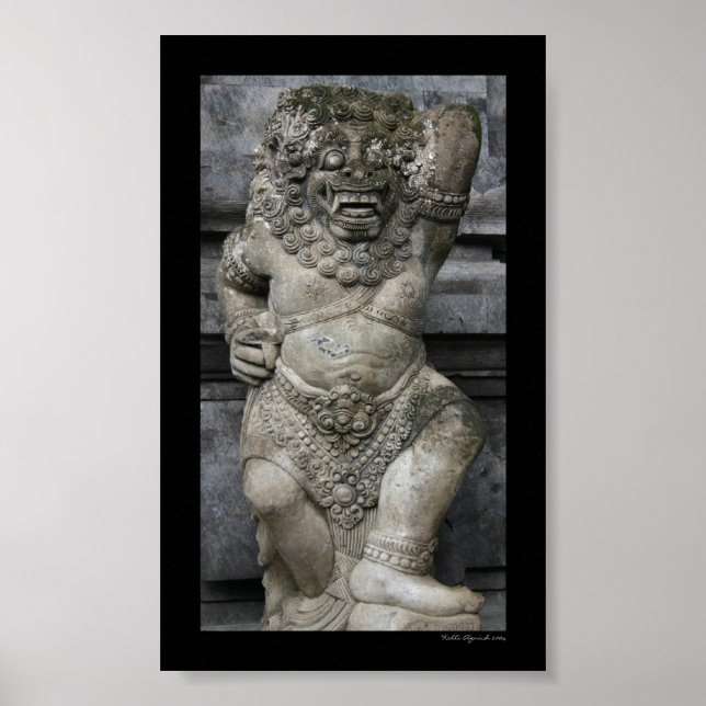 balinesische Statue Poster (Vorne)