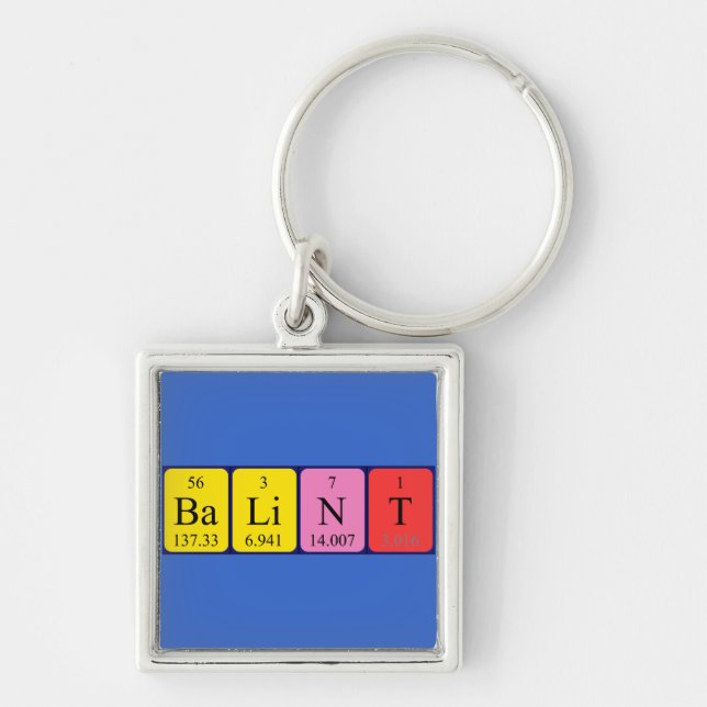 Bálint Periodenname Schlüsselring Schlüsselanhänger (Vorne)