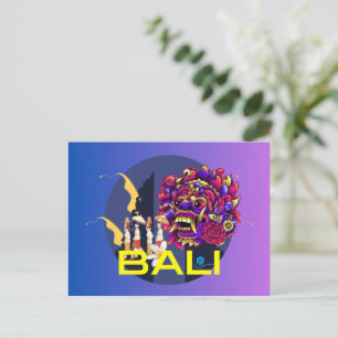 "Balis verzauberter Barong: Eine bezaubernde Postk Postkarte