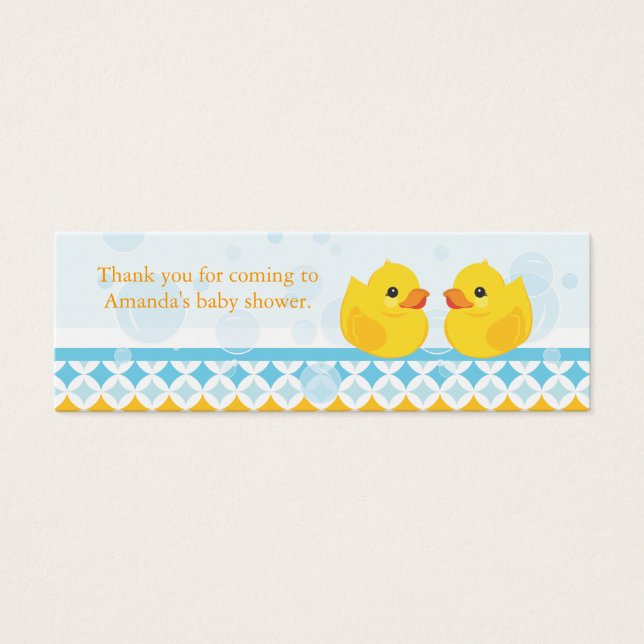 Balise Baby shower Twin Rubber Duckies Favoriser (Devant)