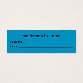 Balise cadeau avec instructions de soins vierges