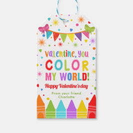 Balise cadeau Crayons, étiquette Saint-Valentin