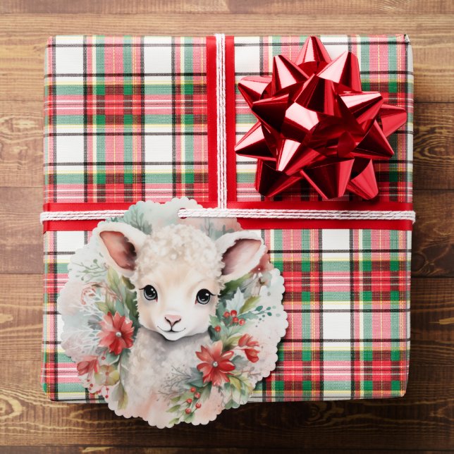 Balise Cadeau d'agneau de Noël Ornement d'arbre de (Insitu (Cadeau))