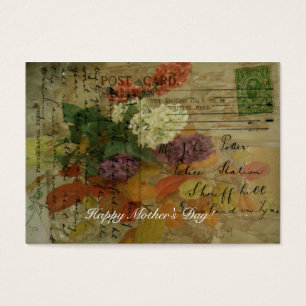 Balise cadeau de fleurs de carte postale