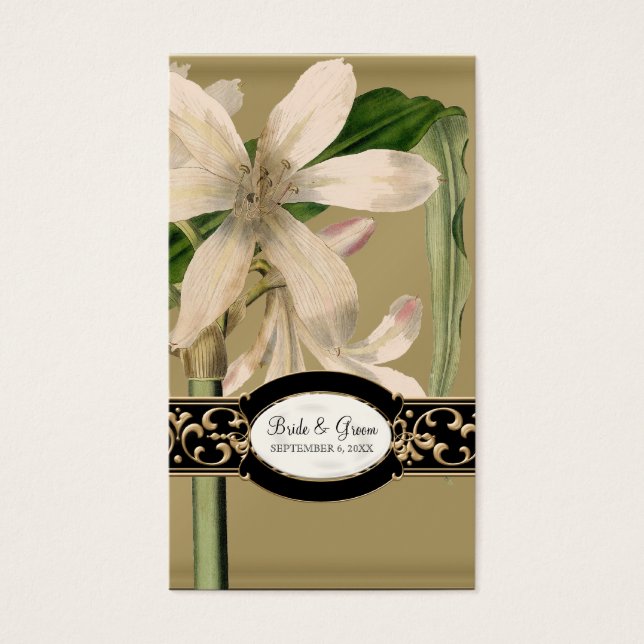 Balise cadeau de mariage Vintage baroque (Devant)