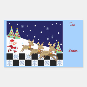Balise cadeau de Noël mignonne autocollants avec P