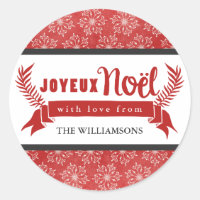 Balise cadeau de vacances Joyeux Noel Stickers / R