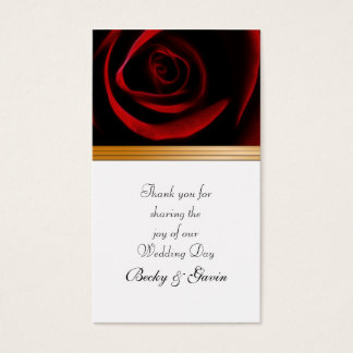 Balise Cadeau Favor de mariage Les Roses sont roug