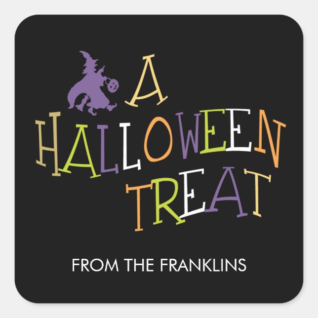 Balise cadeau Halloween Stickers (Devant)