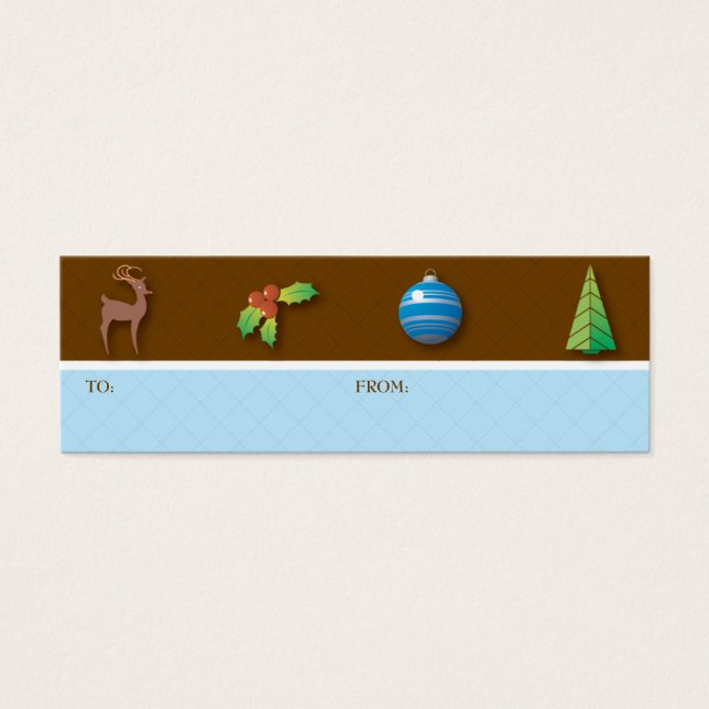 Balise cadeau Icônes de Noël (Devant)