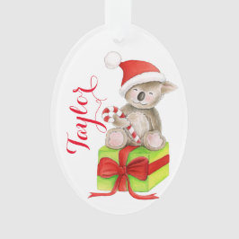 Balise cadeau personnalisé koala ours Noël