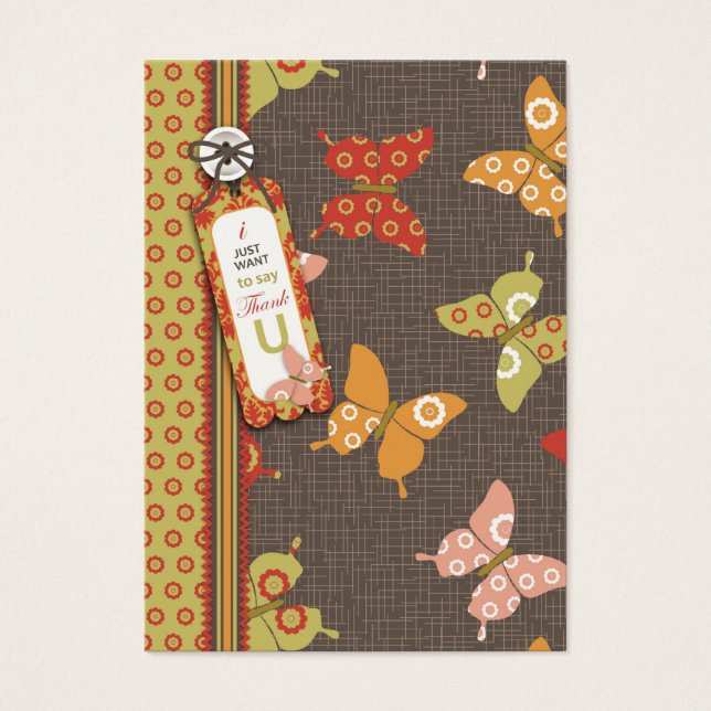 Balise cadeaux TY aux papillons rétro (Devant)