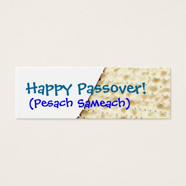 Balise de cadeau Happy Passover Matzoh (Devant)