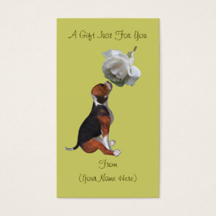 Balise de carte cadeau personnalisée Rose blanche 