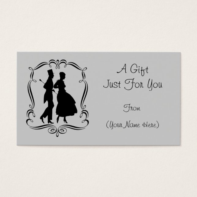 Balise de carte cadeau personnalisée Silhouettes v (Devant)
