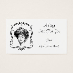 Balise de carte cadeau personnalisée vintage Gibso