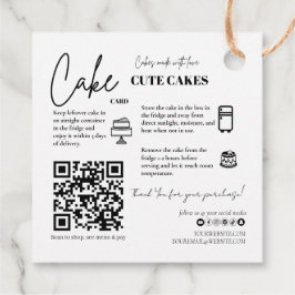 Balise de la carte de gâteau du Étiquette alimenta