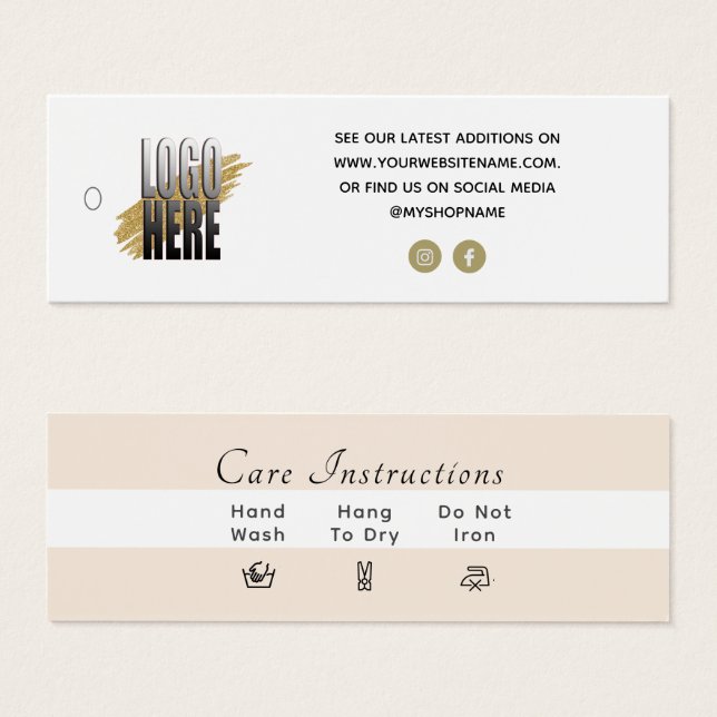 Balise de lavage simple logo Lave-linge (Devant & derrière)